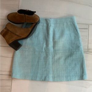 Zara Sea Green High Waist Skirt